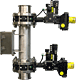 Double Dump Valve with Ferrule Connections Discharging Titanium Silicate from a Spray Dryer