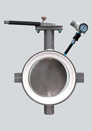 Manuel Outlet Bypass Outlet Valve Handling Fumed Silica from a Mixer