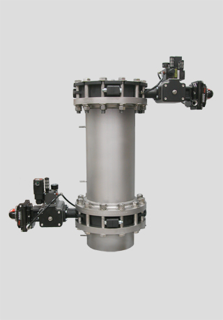 Double Dump Valve Assembly Loading Fruit Fiber into a Dryer