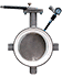 Manual Outlet Bypass Valve Handling Fumed Silica from a Mixer