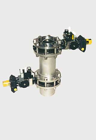 Purpose: Double Dump Valve Assembly for a Dust Collector Discharge Handling Phenolic Resin