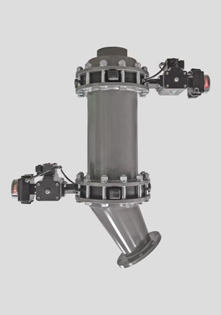 Purpose: Double Dump Valve Assembly Loading Zircon Sand into a Jet Mill